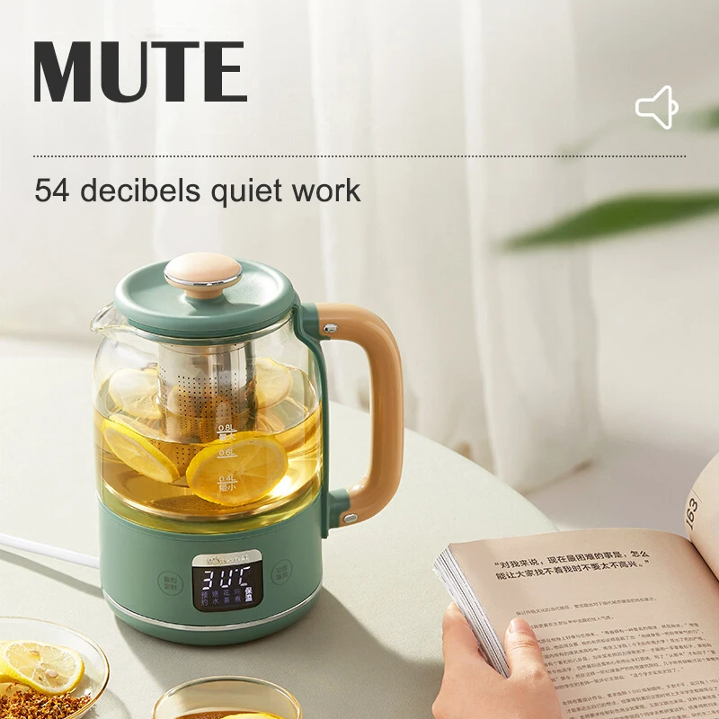 Tasse de santé Pot de santé bureau ménage Portable thé Pot électrique 0.8L bouilloire avec fleur thé cuiseur ours multi-fonction YSH-C08T