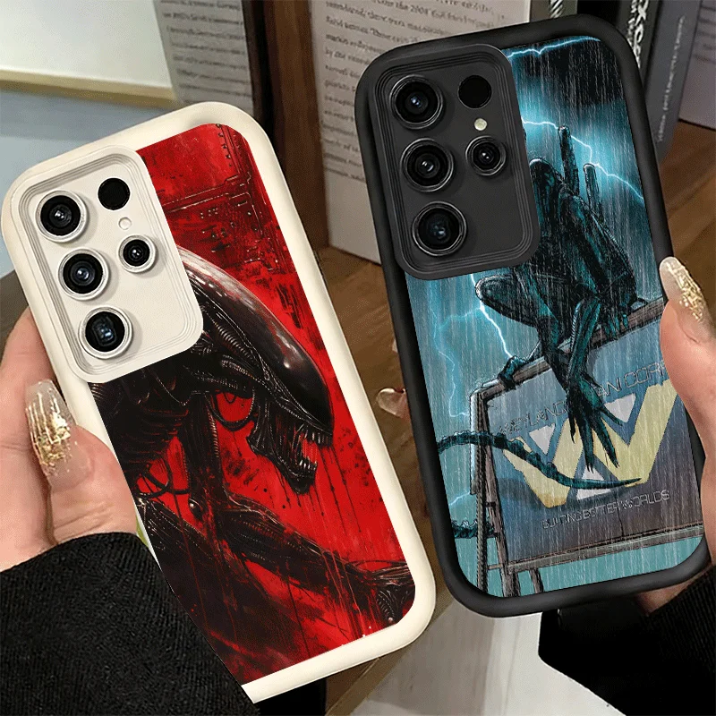 Cool A-Alien X-Xenomorph Soft Phone Case for Samsung Galaxy S26 Ultra S25 Edge S24 S23 S22 Plus S21 S20 FE 5G Shell Silicone Fun