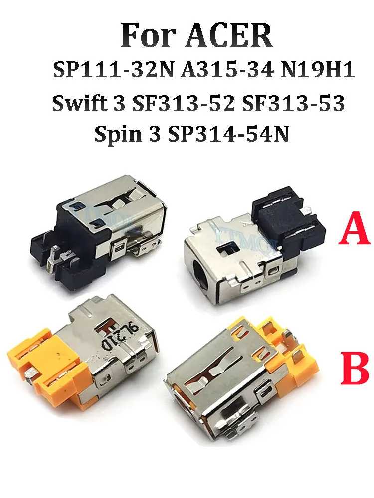 1-10Pcs DC Power Jack Connecteur Pour Acer SF315-52G SF314-57G SP111-32N A315-34 N19H1 SF514-54T SF514-54GT A514-52G A514-52KG