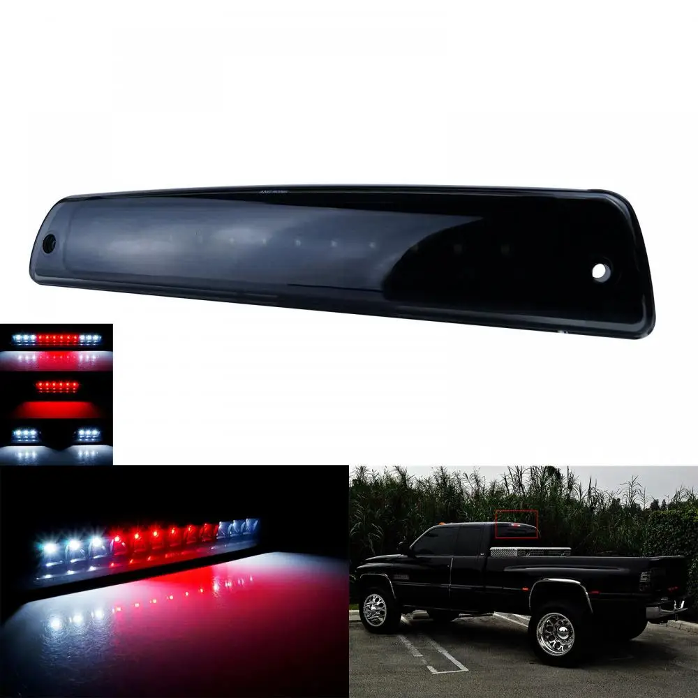 

3rd Grey Lens LED Stop Brake Tail Cargo Light Fit 94-01 Dodge Ram 1500 2500 3500