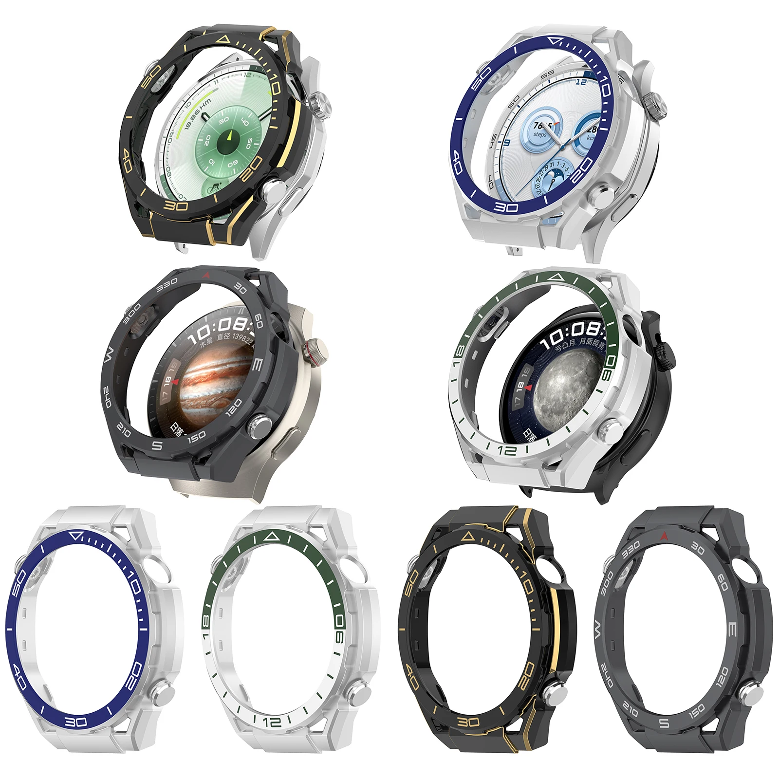 

Protective Case Hollow Out Watch Frame Bumper PC Case Watch Protective Cover Frame for Huawei Watch GT6 Pro 46mm Accessories