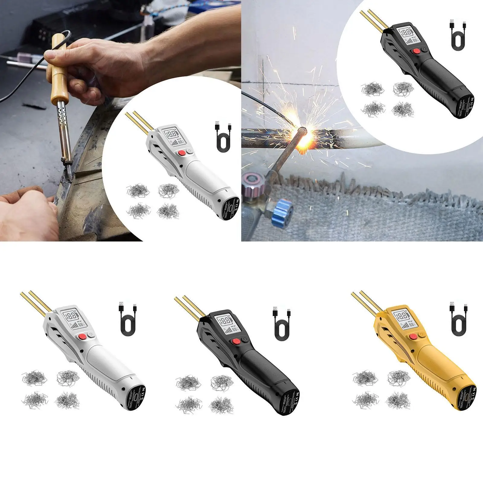 Plastic Welder Cordless Professional 200 Staples Portable Car Bumper Repair Kit Hot Stapler Welding Machine Plastic Repair