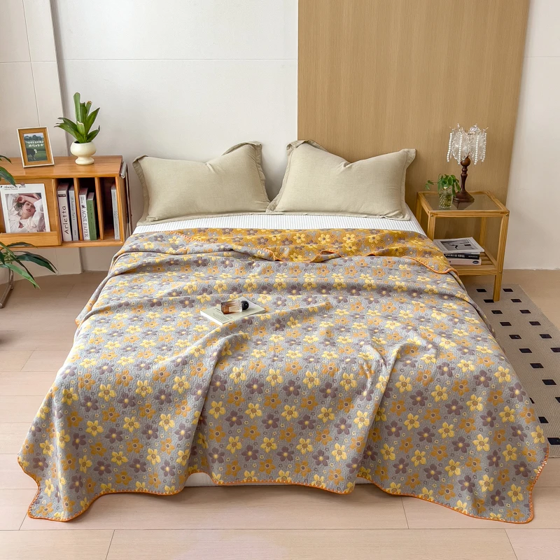 1pc Pure Cotton Summer Quilt Single Cold Cooling Comforter Quilted edredones para cama Queen Summer Blanket 여름이불(No Pillowcase)