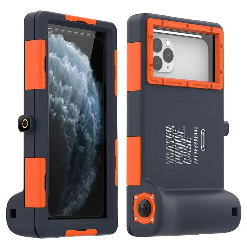 Vá! Capa de telefone de mergulho profissional para iphone 11 12 13 pro max 15m capa de profundidade à prova d'água para iphone xr x xs max 6 6s 7 8 plus