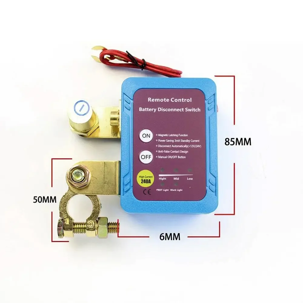12/24 فولت 240A بطارية عن بعد قطع قتل التبديل مع عرض التلقائي إيقاف الطاقة التحكم عن بعد للمركبة قارب البحرية #2