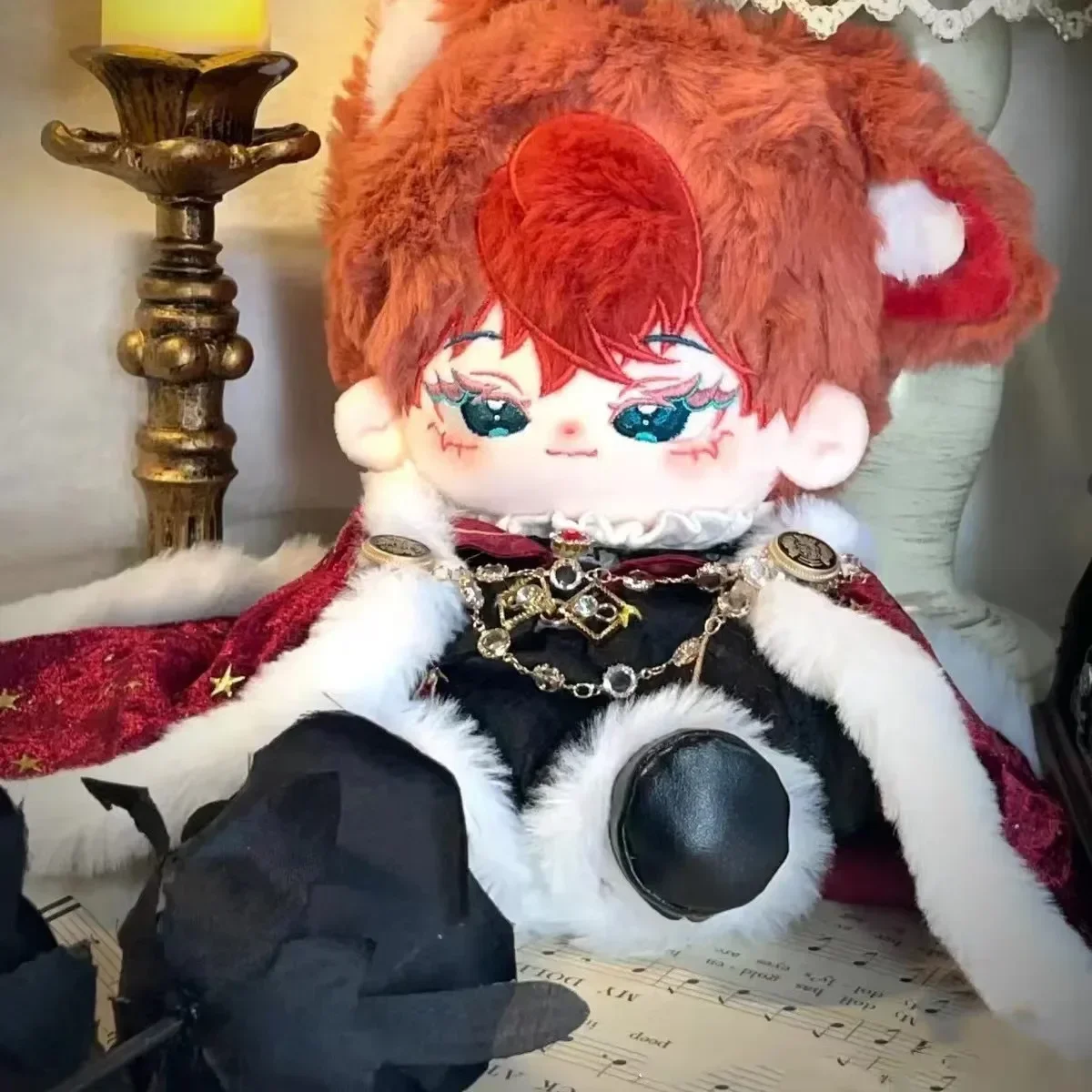 20CM Plush Doll Clothes Suit for Stuffed Toy Dolls Retro Coat Cosplay