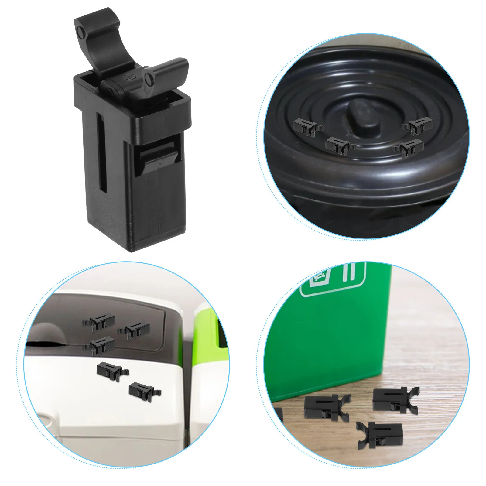 20Pcs Self-Locking Waste Bin Buckle Automatic Locking Trash Can Press Switch Replacement Garbage Lid Catch Lid Bin Repair Clip