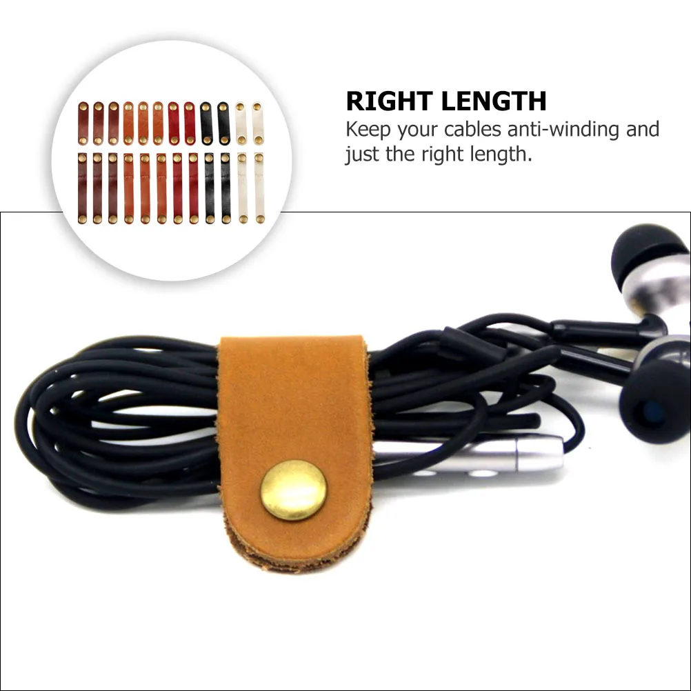 

24Pcs Cable Clips Organizer Earphone Winder Data Line Management Tool Cable Straps Earphone Winder
