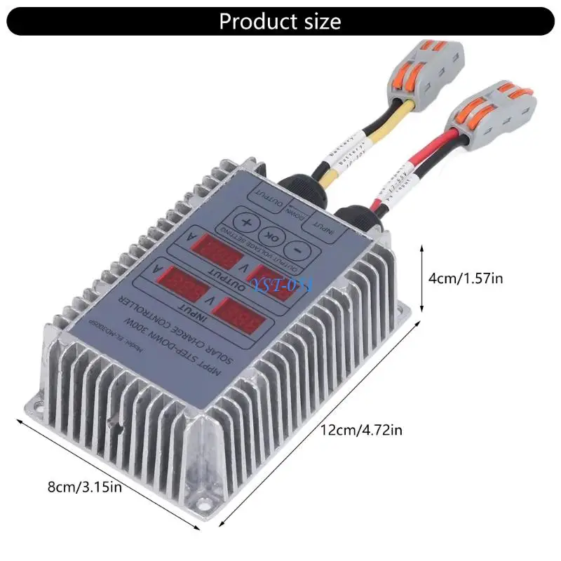 E15A أداة تحكم شحنة شحنة شحنة شحوم الألومنيوم 300W أداة منظم الكهرباء القابلة للتعديل #6