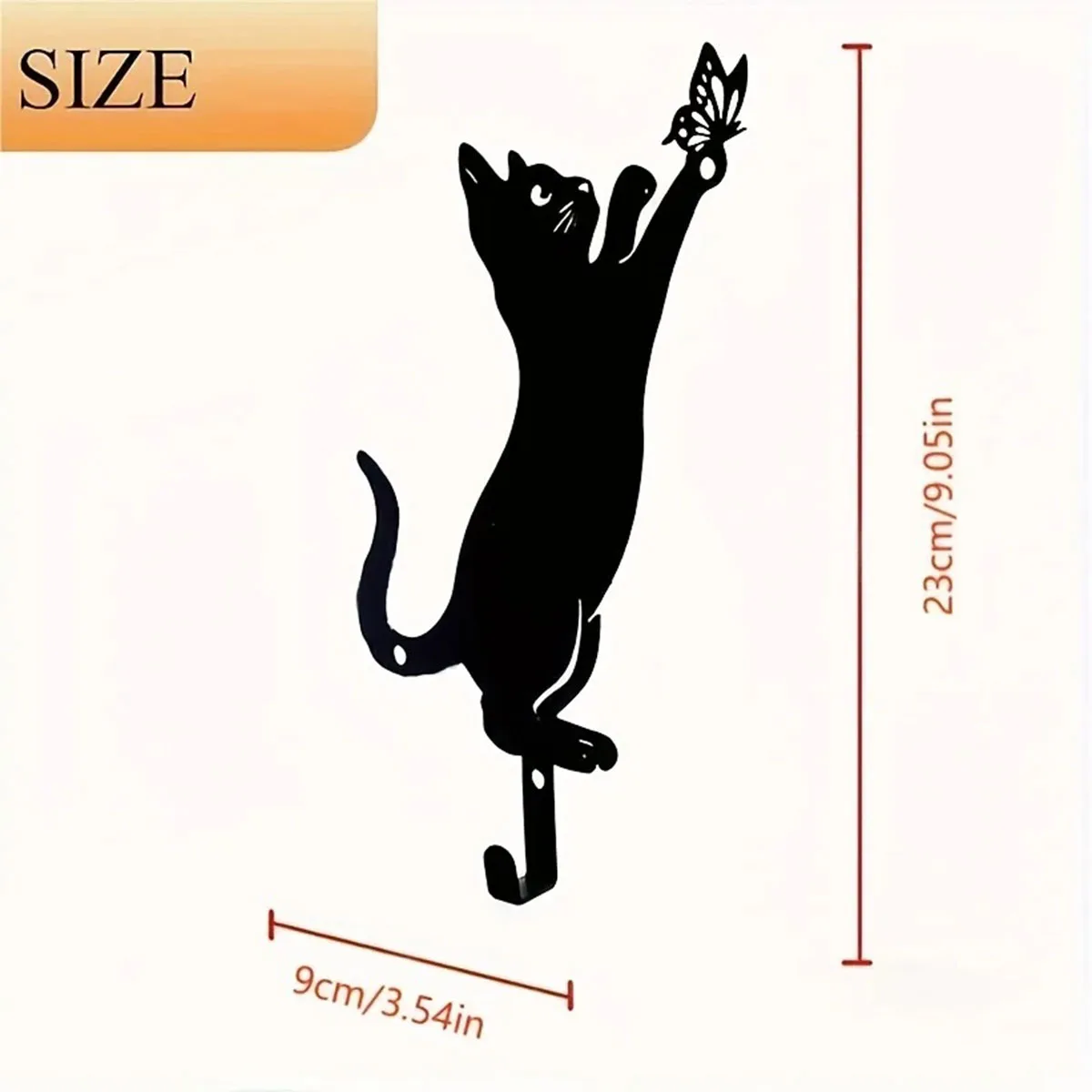 CIFBUY Katzenskulptur, Geschenke, Rasenornament, schwarzes Metall, glitzernde Katze, Katzen, Hof, Skulptur, Eisenkunst, Silhouette, Gartendekoration 3