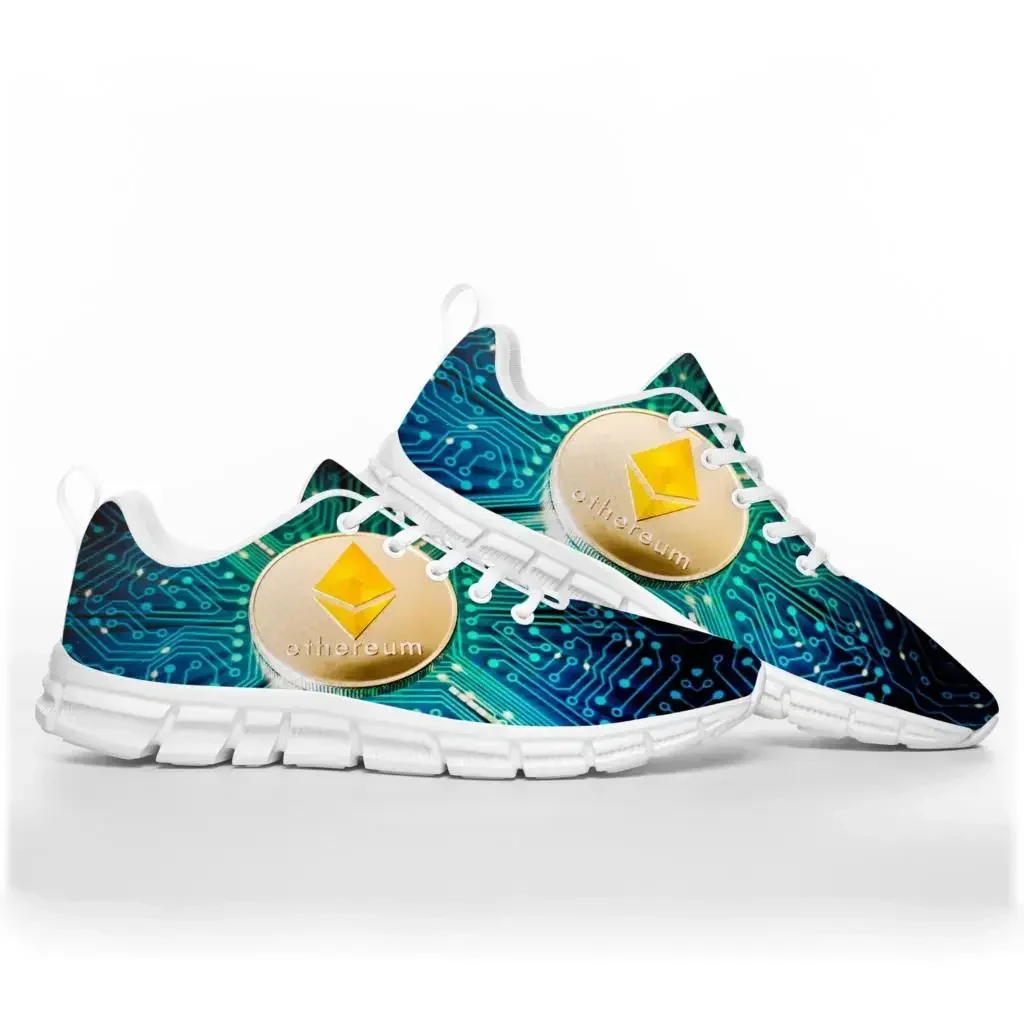Ethereum Cryptocurrency ETH Coin Sports Shoes Mens Womens Teenager Sneakers Casual Custom High Quality Couple Shoe