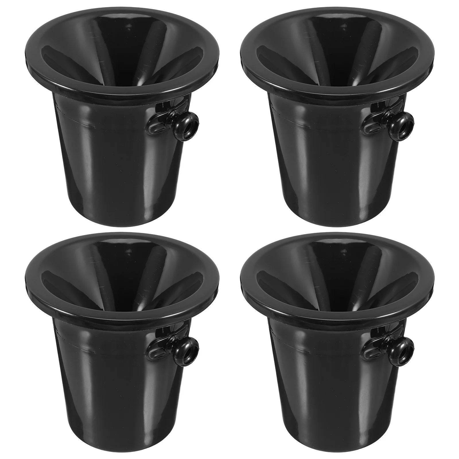 

4 Pcs Tasting Spittoons Plastic Ice Buckets Cooler Drink Tubs for Parties Cellars Bars Exhibitions Accessories Eco