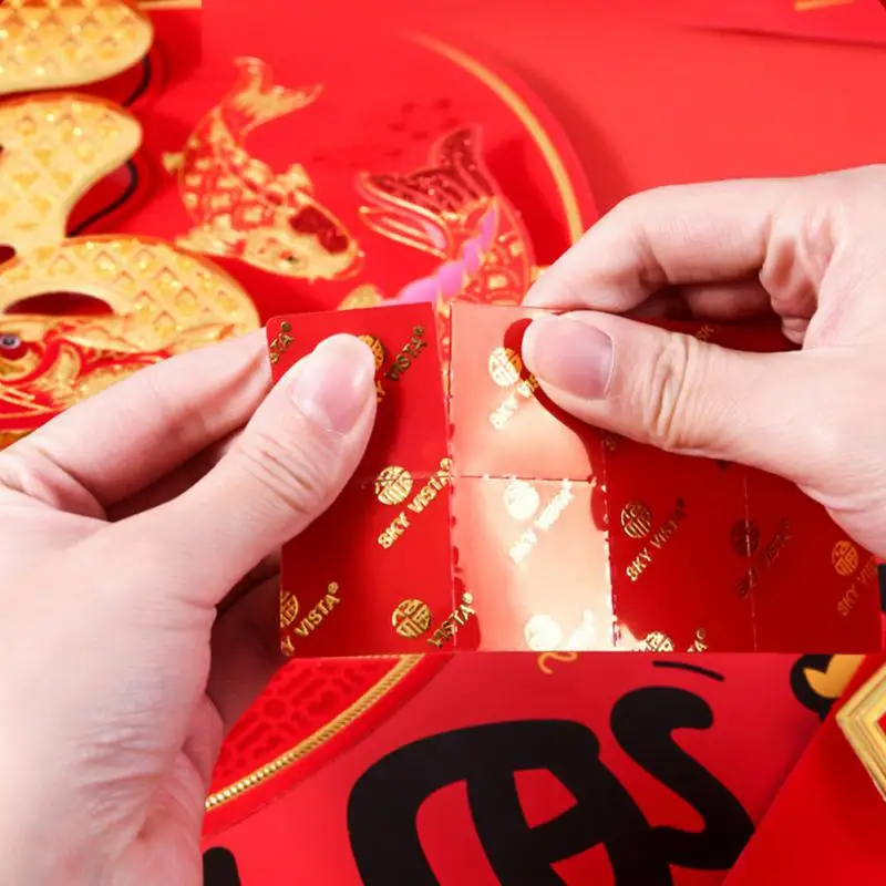 Adesivo acrilico rosso senza tracce forte elastico conveniente prodotti per la casa distico Stick Pvc cancelleria per ufficio ad alta viscosità