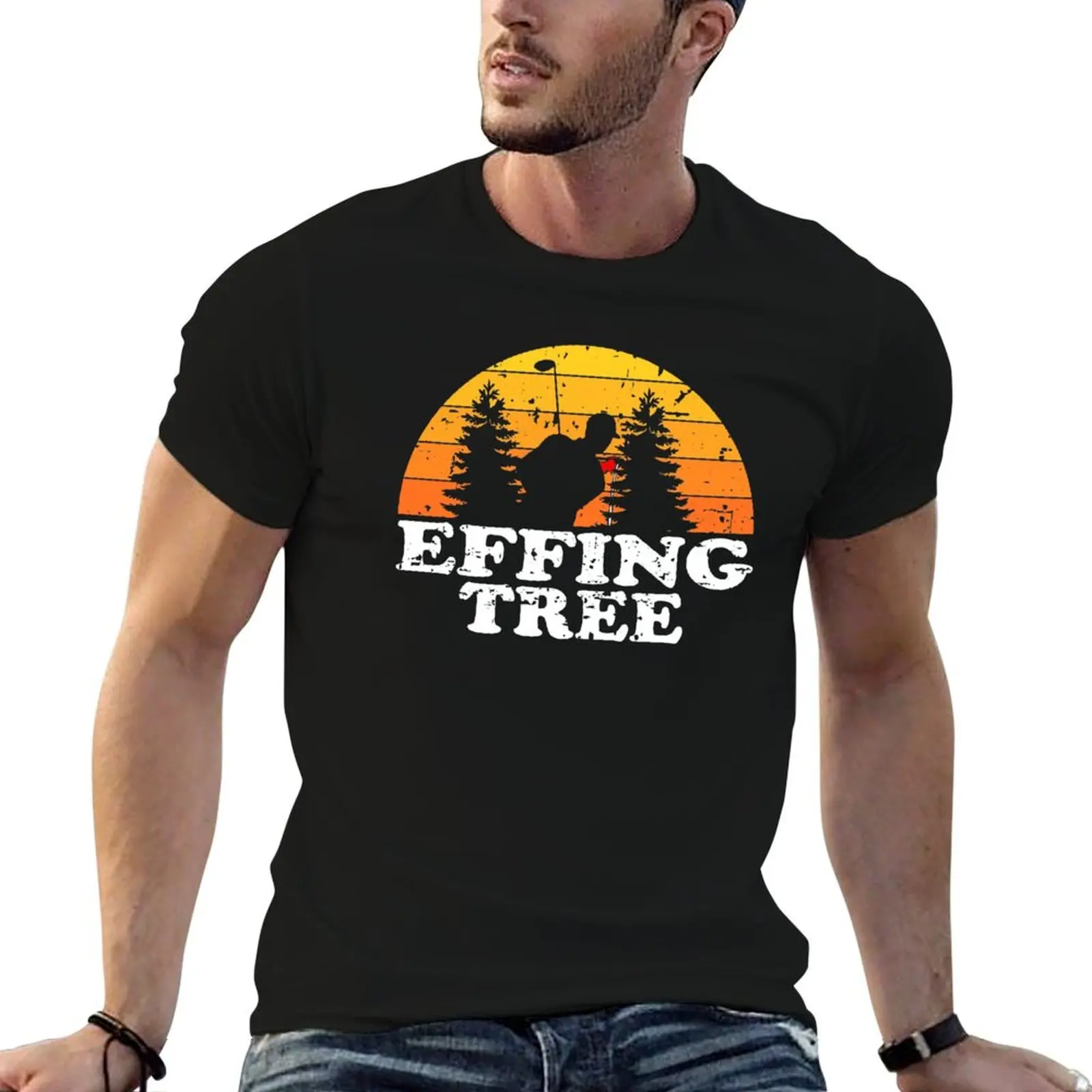 Effing Tree Golfing T-Shirt funny t shirts dark humor t shirts for man graphic vintage T-Shirt