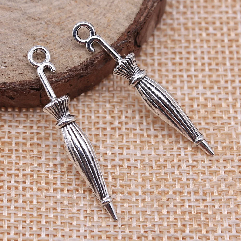 

Wholesale 150pcs/bag Charm Umbrella 35x5mm Antique Making Pendant Fit Tibetan Bronze Silver Color DIY Handmade Jewelry