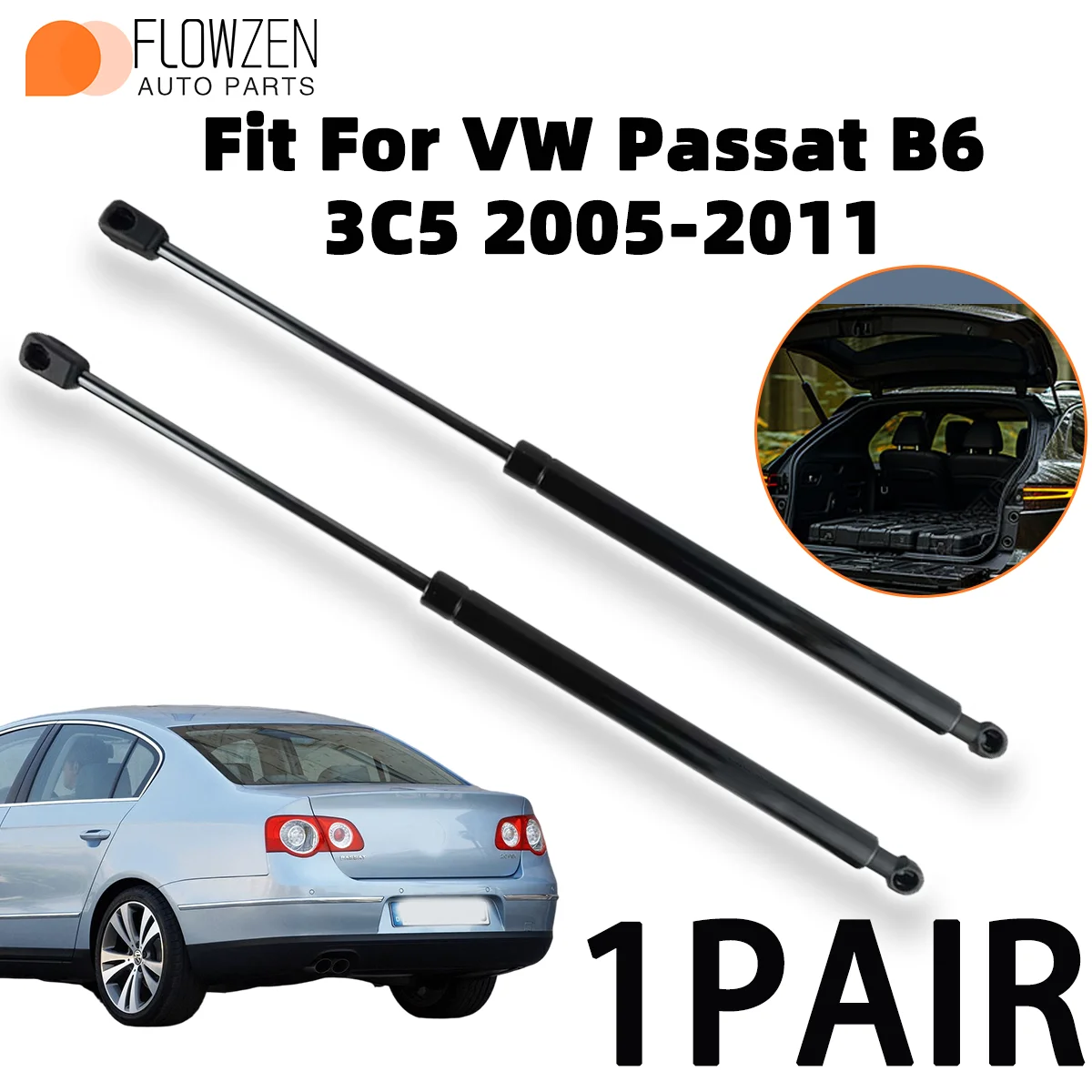Trunk Gas Struts Spring Bar For VW Passat B6 3C5 2005-2011 3C9827550 3C9827550B Rear Shock Strut Bar Pressure Rod OE 3C9827550A