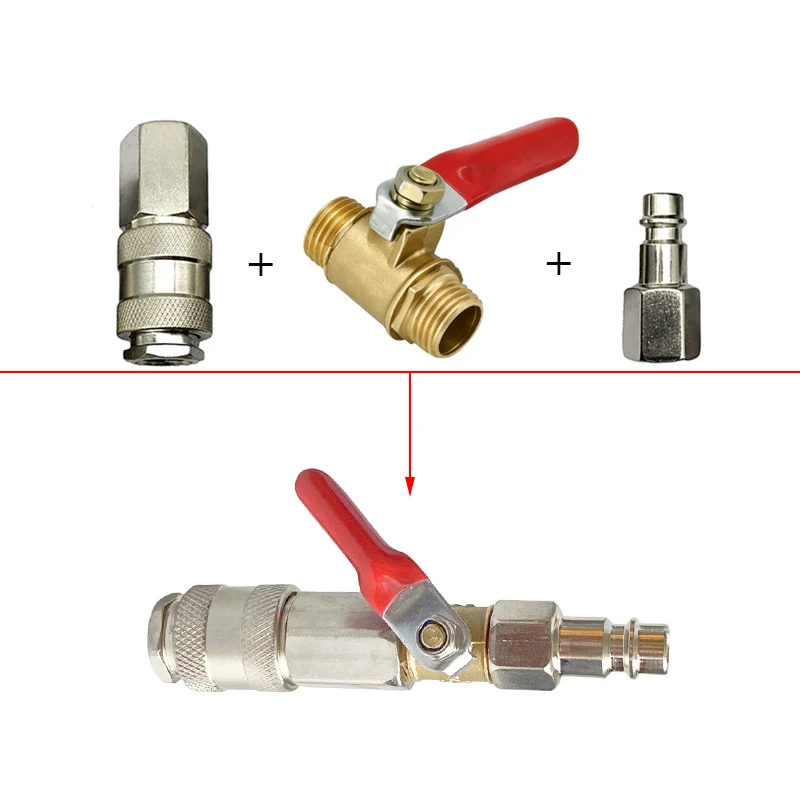 Europe Type C Type Air Compressor Gun Switch On/Off Quick Connect Fitting Coupler Pneumatic Switch Valve