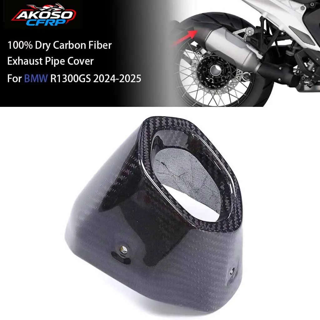 

100% 3K Dry Carbon Fiber For BMW R1300GS 2023-2026 Exhaust Pipe Cover Heat Shield Guard Protector Motorcycle Accessories Part