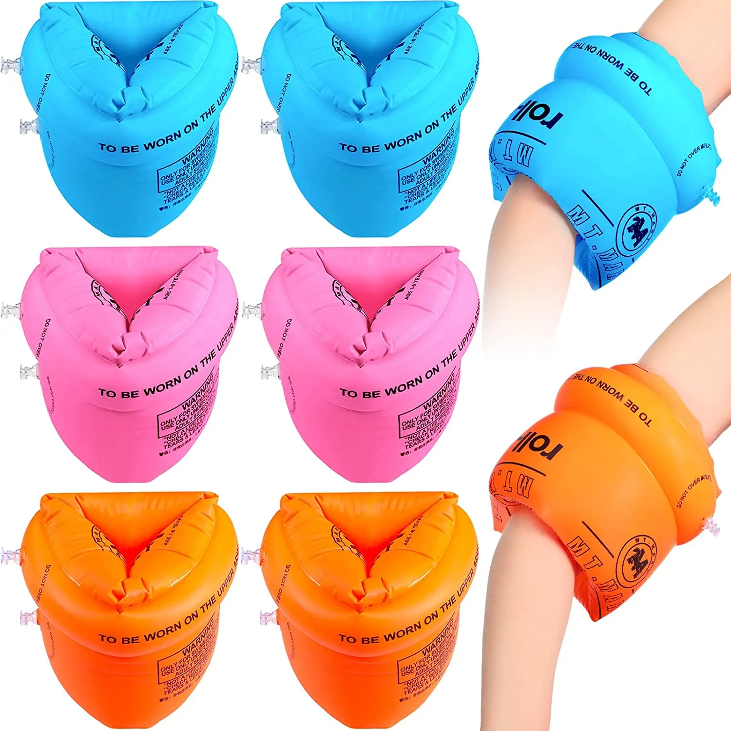 2PCS / Adult Child Thicken Pool Buoys Swimming Ring Floating Kids Inflatable Swim Sleeves Pool Armbands Inflatable Pool Float