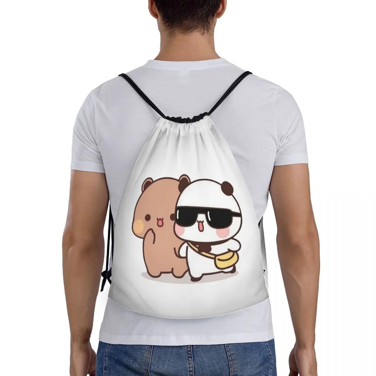 

Bear And Panda Bubu Dudu Balloon Backpacks Multi-function Drawstring Bundle Pocket Shoes Bag Book Bags For Travel Students
