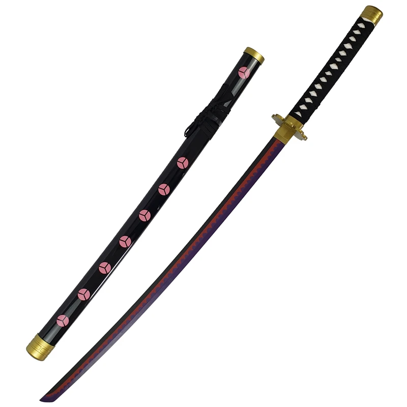 40 inch Roronoa Zoro Katana houten zwaard anime cosplay prop ninja mes echte maat Japanse katana samurai zwaard speelgoed cadeau - afbeelding 2