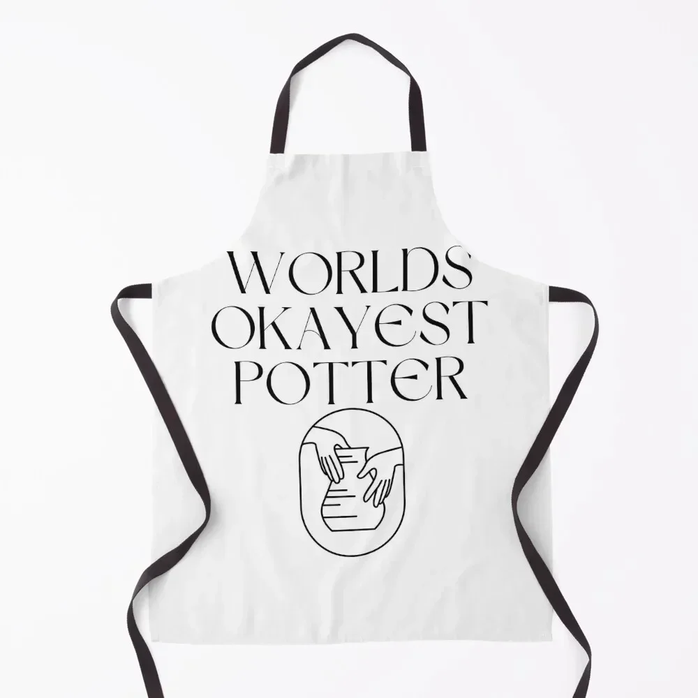 World okayest potter Apron Household Items Kitchen Restaurant Kitchen Equipment Apron