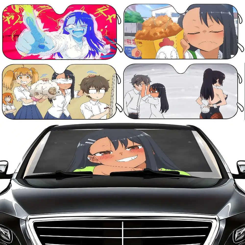 

Cute H-Hayase Nagatoro Car Sunshade Curtains 130x70cm Car SunShade Windshield Cover UV Protection Auto Visor Accessories For Car