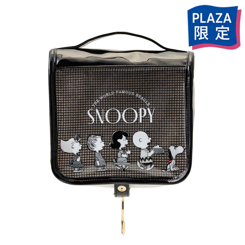 

Snoopy Makeup Bag Cartoon Kawaii Pvc Transparent Material Waterproof Mesh Toilet Bag Large Capacity Travel Hangable Storage Bag