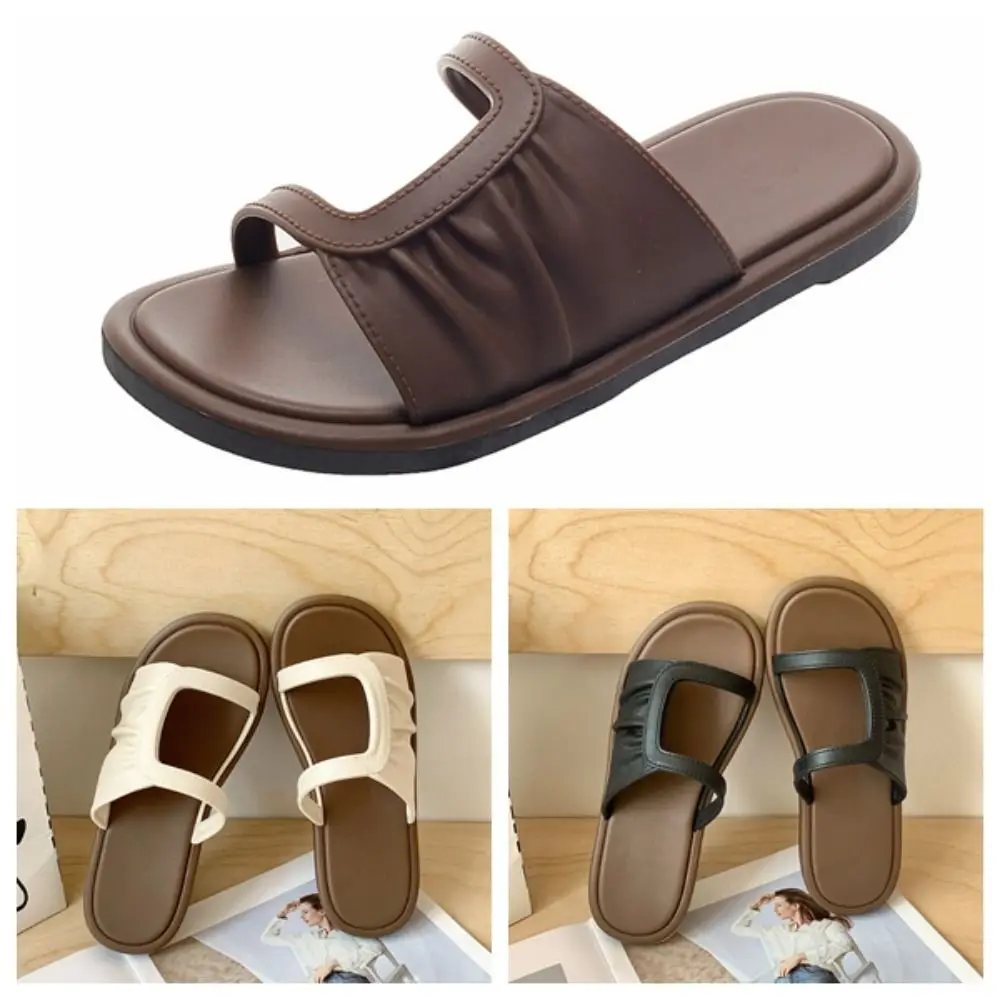 لينة شبكة جوفاء بولي كلوريد الفينيل النعال المسطحة المضادة للانزلاق الصيف الشقق الشرائح الصنادل أضعاف بحر الصيف بحر أحذية داخلي في الهواء الطلق #5