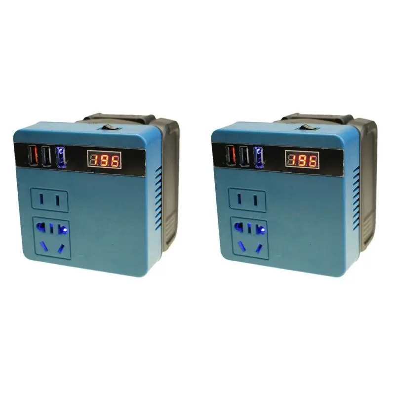 Happy New- 2X For Lithium Battery Inverter, Electric Tool Battery Inverter AC220V/ DC5V/20V Outdoor Operation Inverter