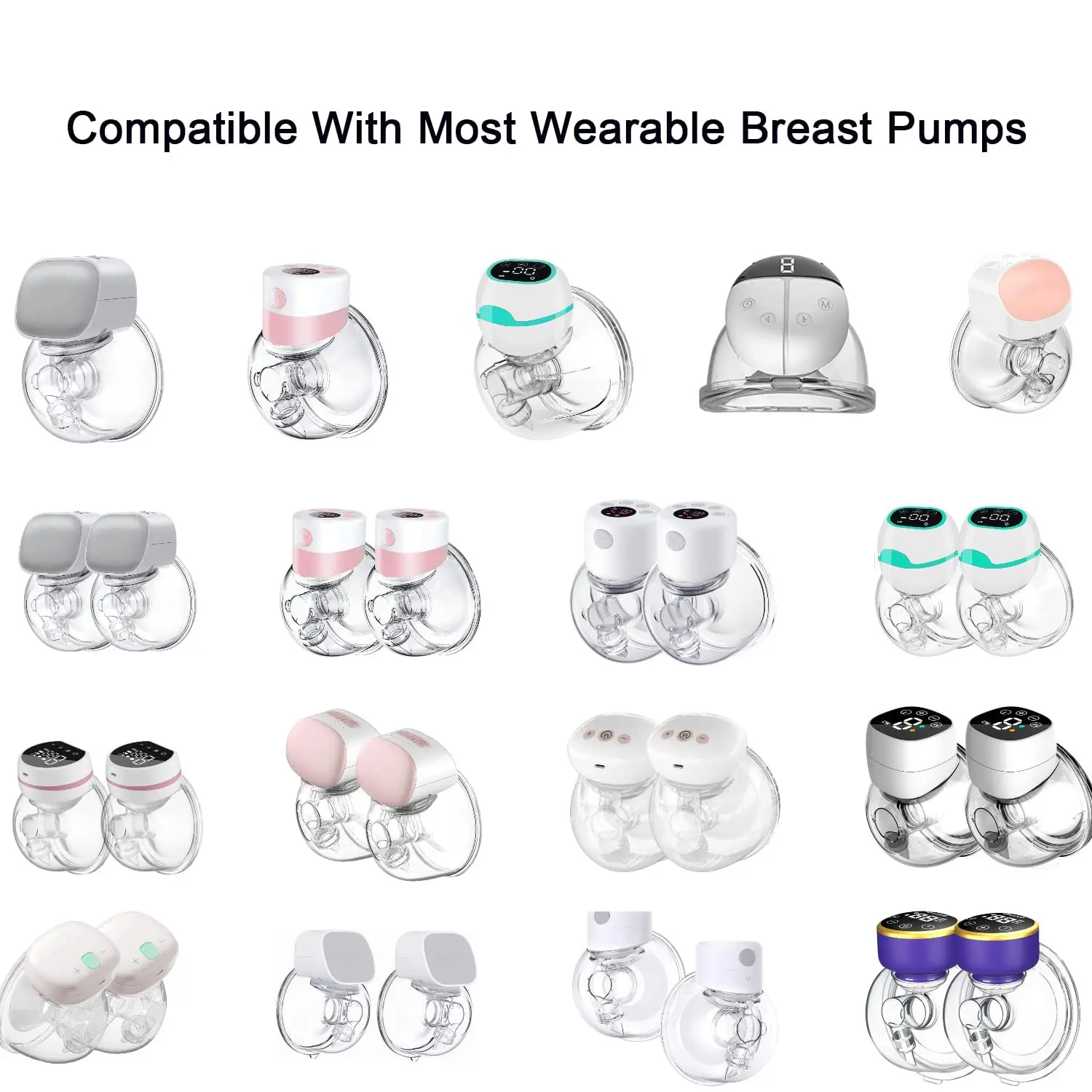 Silicone Duckbill Válvula e Diafragma, Wearable Breastpump Peças de substituição, Compatível com S12Pro, S9Pro, S12, S9, navio livre