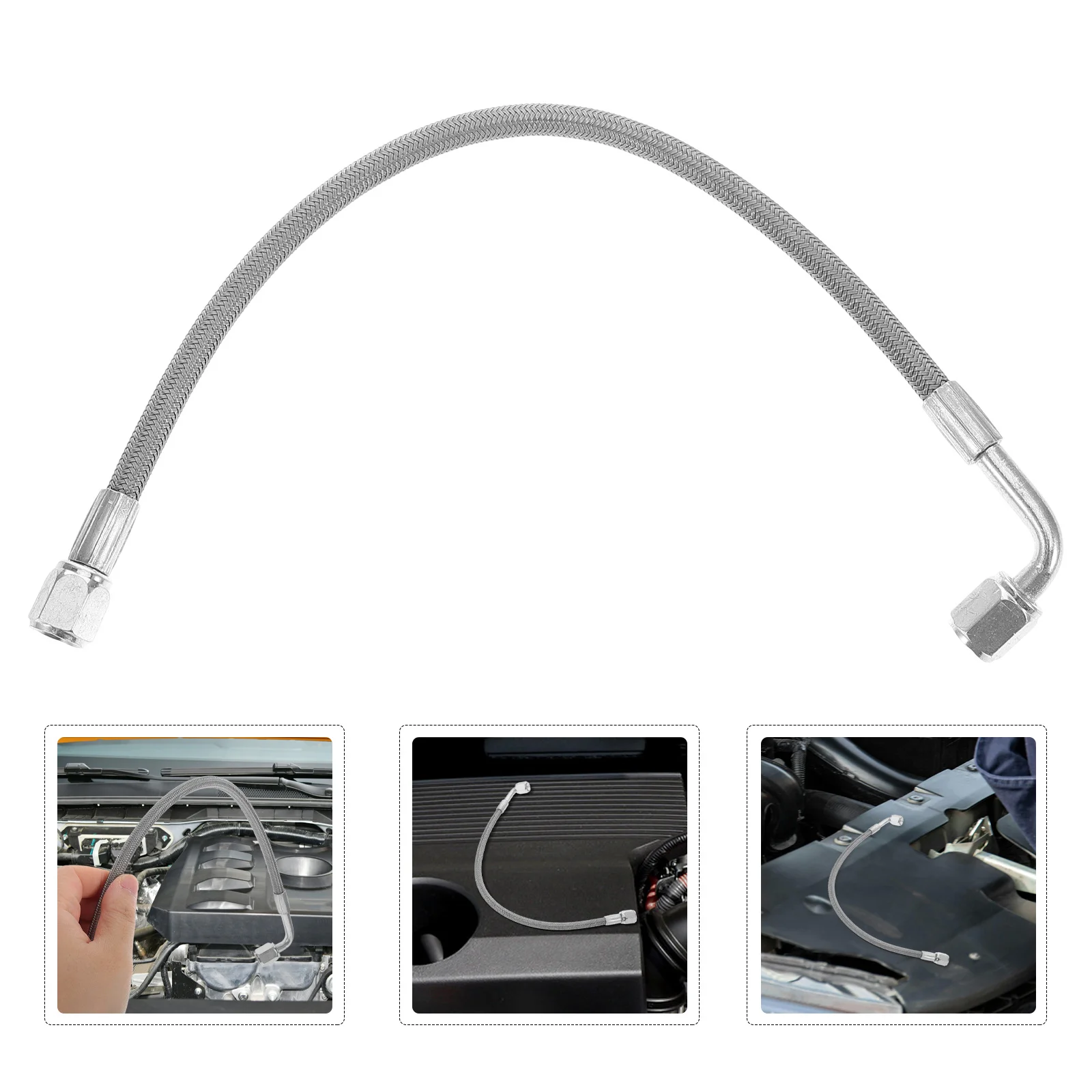 

Turbo Oil Kit 4an Braided Stainless Steel Straight Hose End Pressure Turbocharger Oil Return Drain Line Replacement