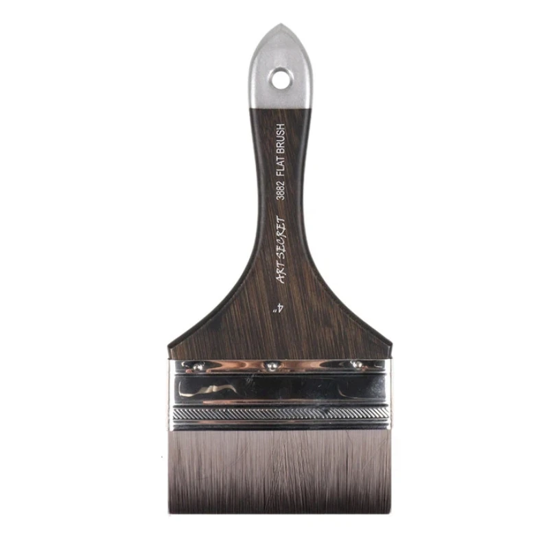 Nylon Hair Wide Flat Watercolor Painting Brush Watercolor Flat Brushes Hand Painted Wall Painting Acrylic Oil Painting Brushes