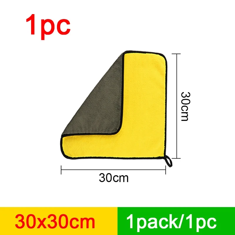 SEAMETAL Microfiber Autowashanddoek 400GSM Dubbelzijdig Koraal Fluwelen Schone Handdoeken Hoge Wateropname Wasstraat Droogdoek
