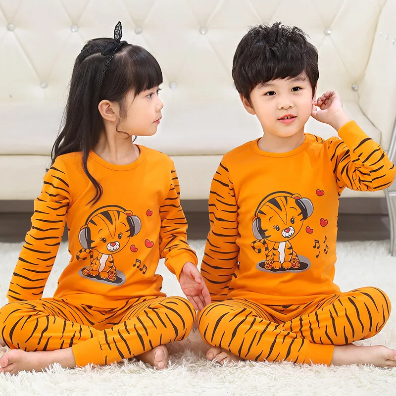 Autumn Winter Baby Girl Clothes Pajamas Sets Boys Pyjamas Kids Homewear Cotton Nightwear Children's Indoor Clothing Pijamas Suit