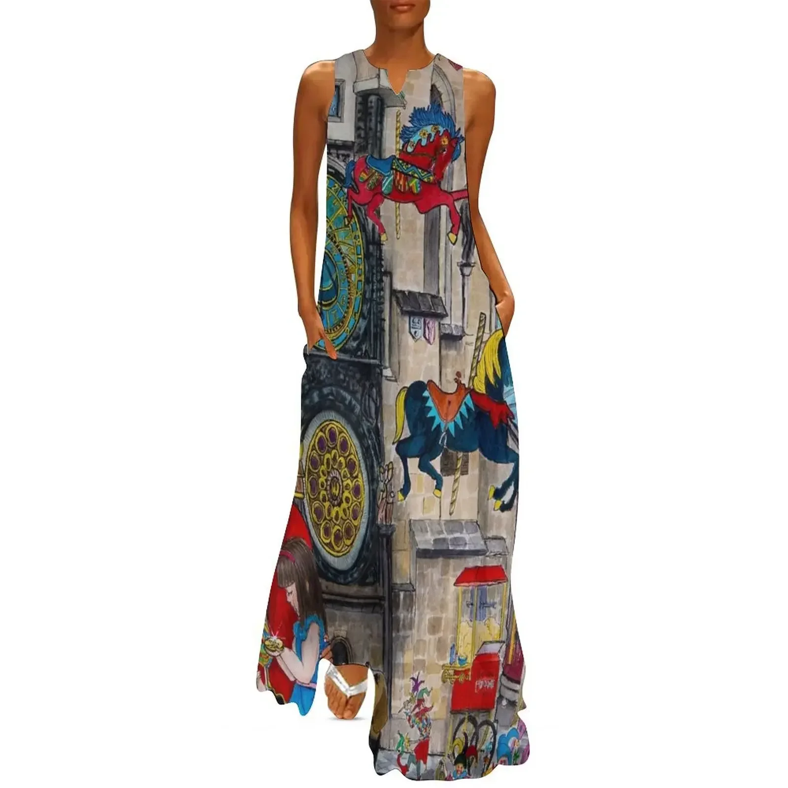 

Prague's Carnival - the Achievement! Long Dress Summer women's clothing evening dresses women women's fashion dresses Dress