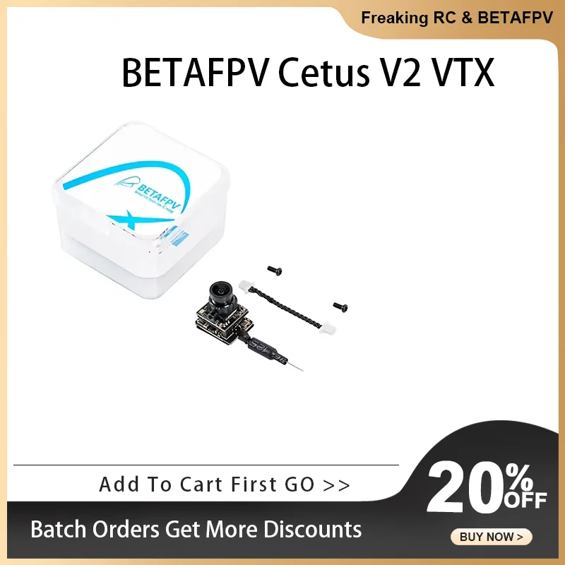 

BETAFPV C04 VTX Cetus V2 CMOS 1200TVL FOV 160° For RC FPV Cetus X FPV KIT Drone Quadcopter