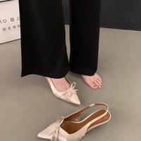 Bow Sexy Pointed Toe High Heels Shoes Elegant Women Sandals 2025 Brand Mary Jane Summer Fad New Party Dress Shoes Pumps