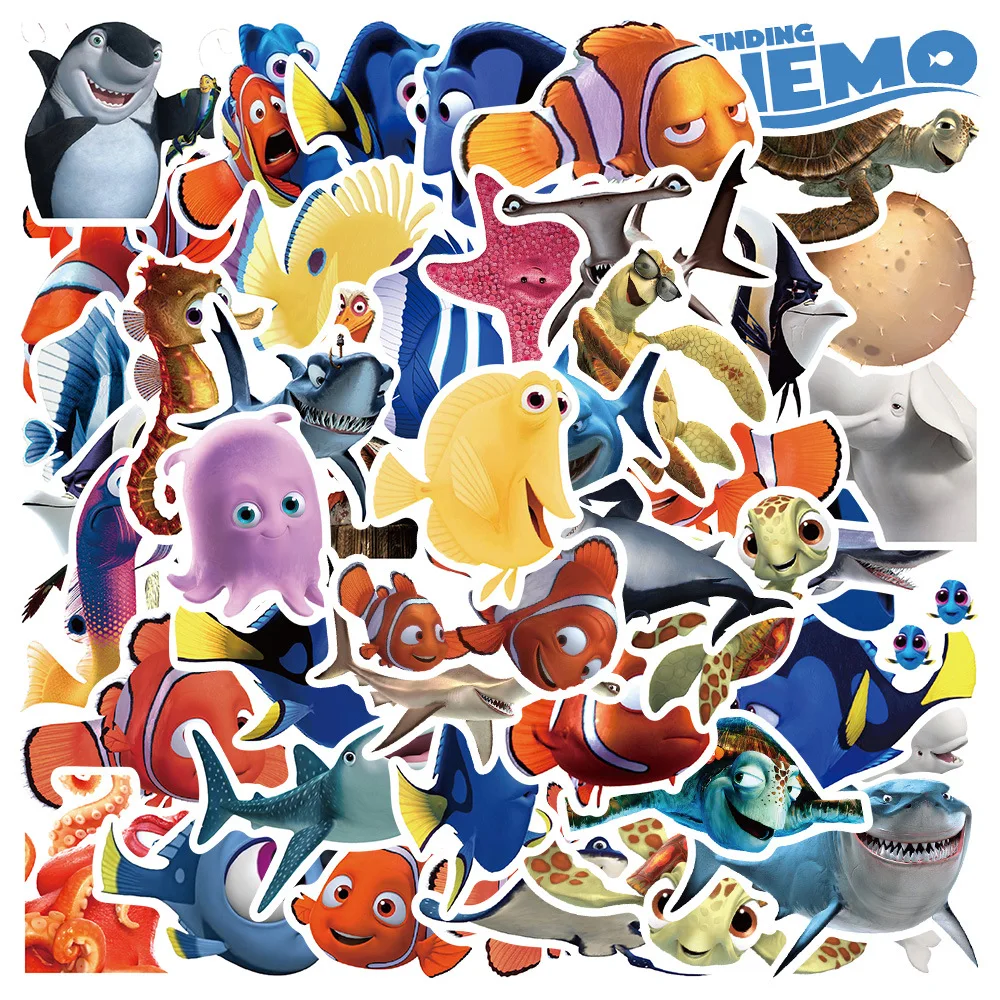 10/30/50 Uds. Pegatinas Kawaii de Disney de la película Buscando a Nemo, pegatinas de anime de Nemo, Marlin y Dory, pegatinas de juguete, pegatinas de recompensa bonitas, regalo