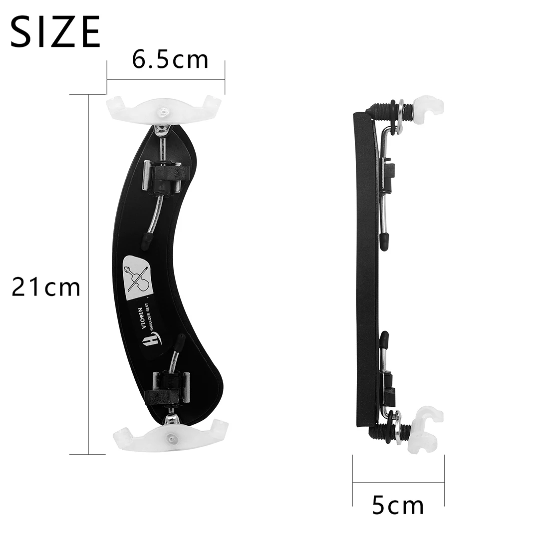 Violin Shoulder Rest 4/4 3/4 Inch Adjustable Non-Slip Silicone Feet & Thick Sponge Pad Comfortable Support for Violinists