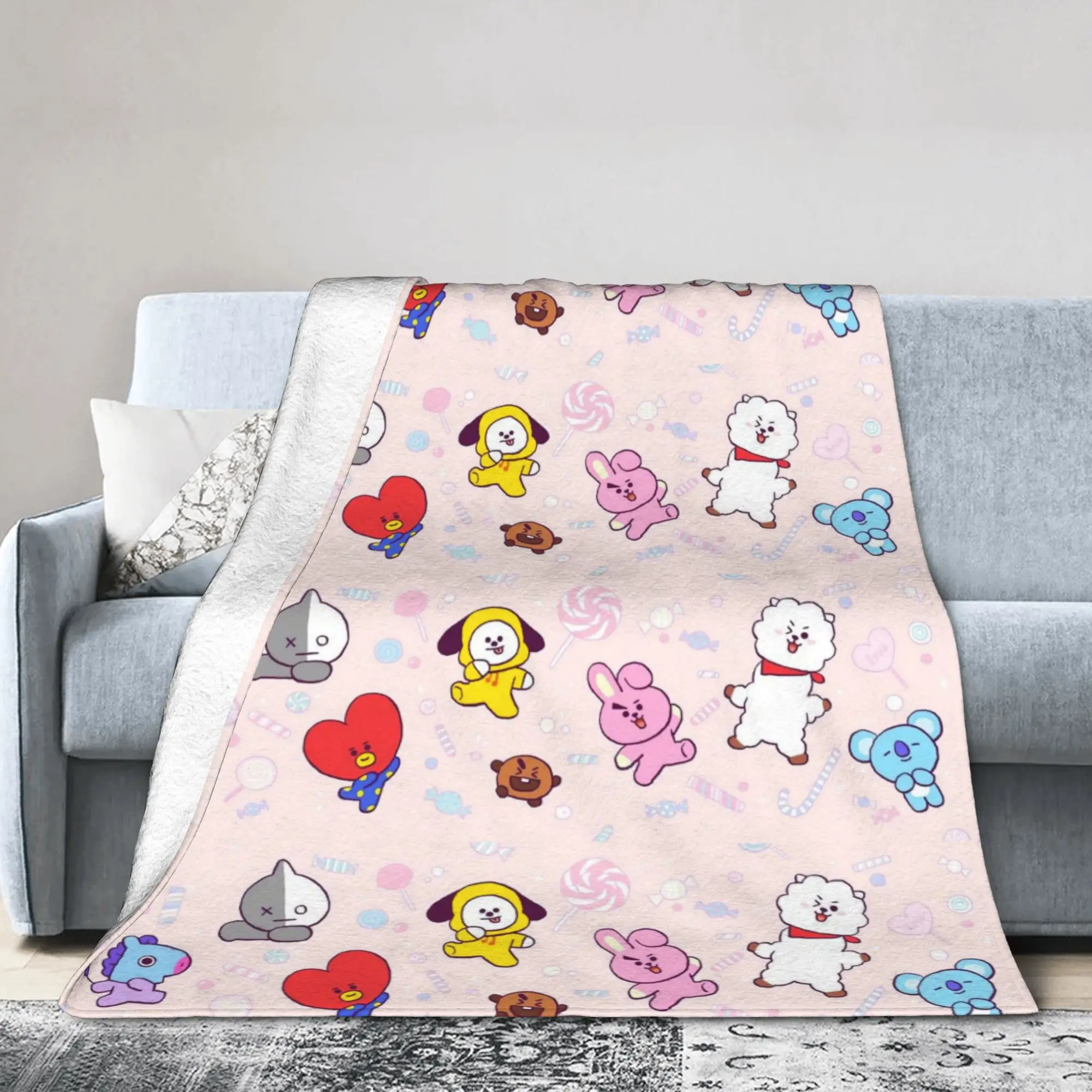 Kpop Music Band Coral Fleece Plush Throw Blanket hopes Cartoon Blanket for Sofa Office Lightweight Bedroom Quilt