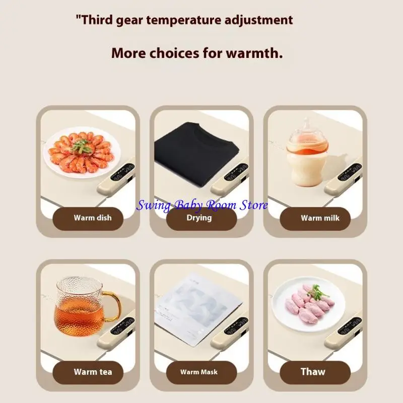 K1AD Dining Table Heating Pad Silicone Electric Heating Pad Convenient Heating Mats