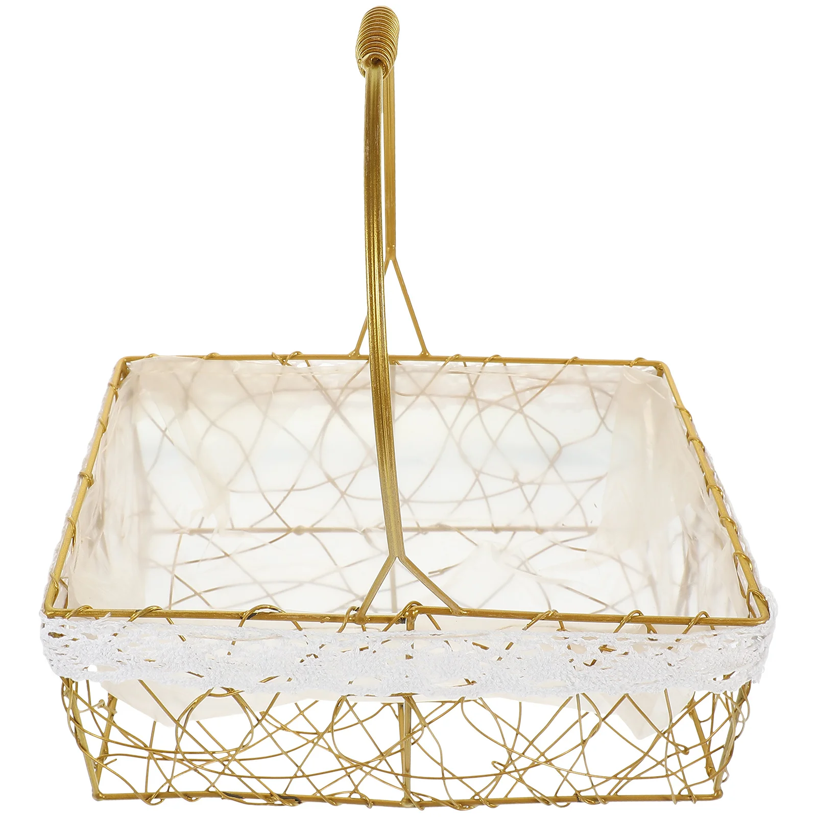 

Kitchen Storage Fruit Vegetable Wire Baskets For Home Metal Storage Handle Snack Holder Bread Serving Farmhouse Style Fruit