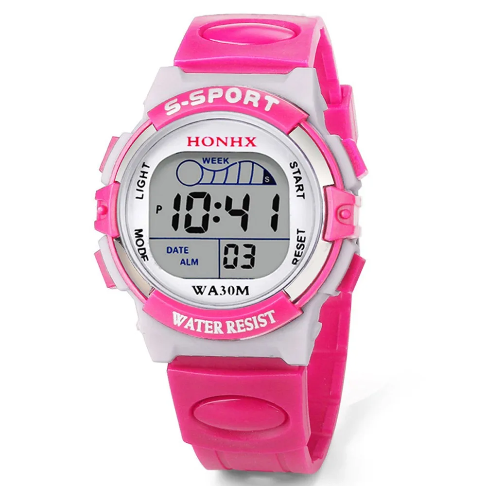 Reloj electrónico deportivo para niños, cronógrafo Digital Led a la moda, de pulsera de silicona, sencillo, a Color, 2024