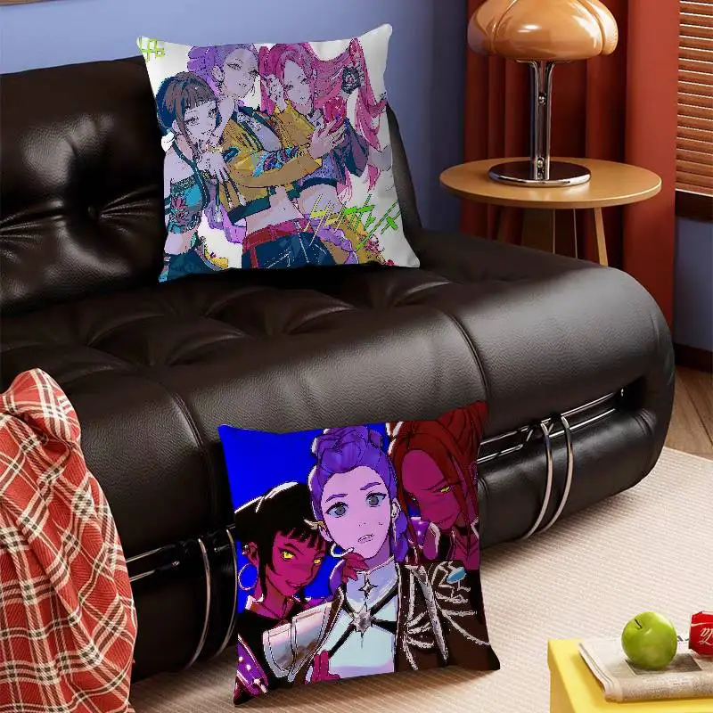 KPop شيطان الصيادين شخصية وسادة غطاء غبار غرفة نوم الاطفال حزب الديكور المخدة عيد ميلاد الأطفال هدية