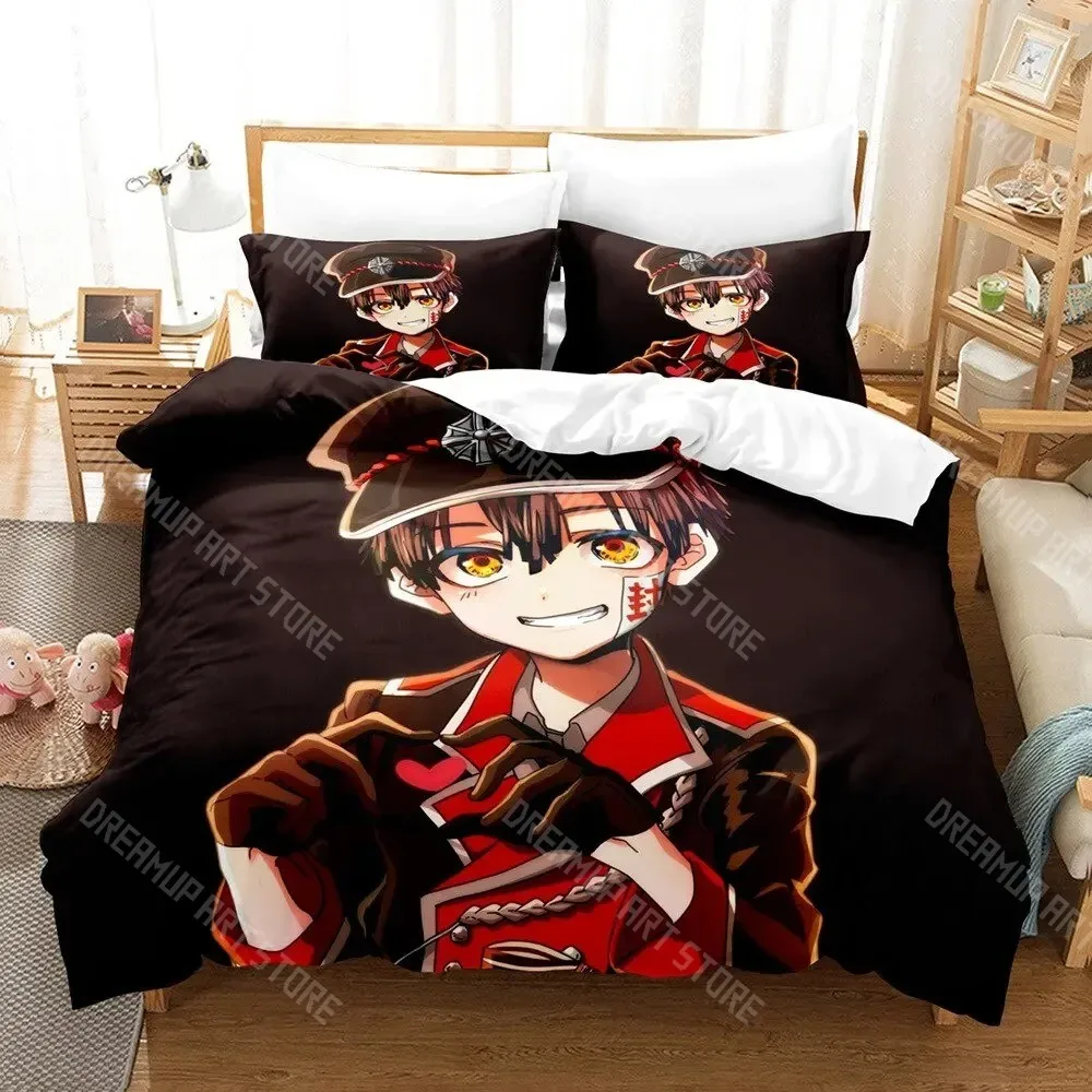 3D Printed Toilet-Bound Hanako-kun Bedding Set for Boys Girls Duvet Cover Pillowcase Twin Queen King Full Single Double Sizes