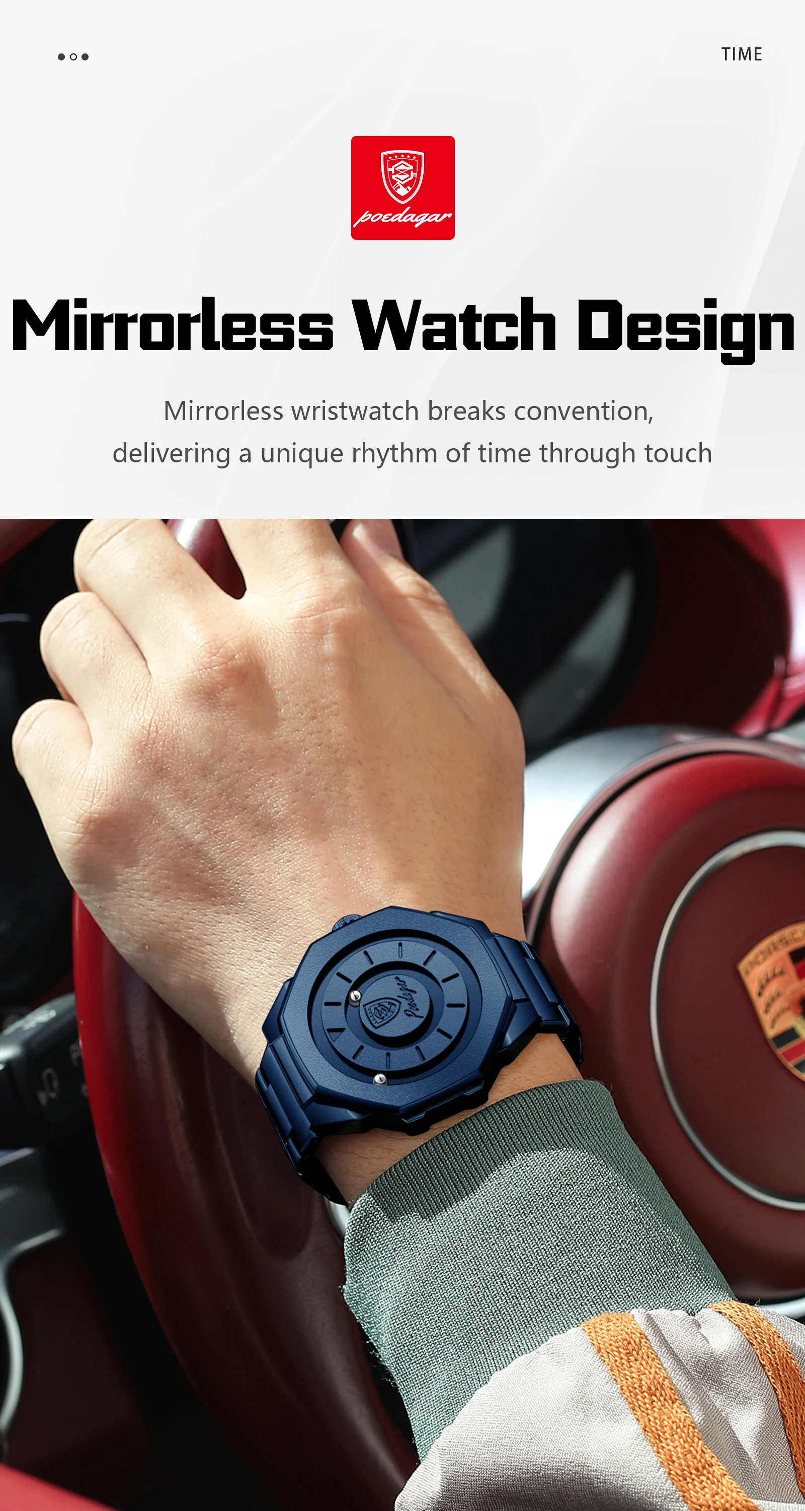 POEDAGAR Top Kreative Herren-Armbanduhr, Modische Wasserdichte Edelstahl-Herrenuhr, Quarz, Neue Business-Herrenuhren, Reloj Hombre – Detail 4