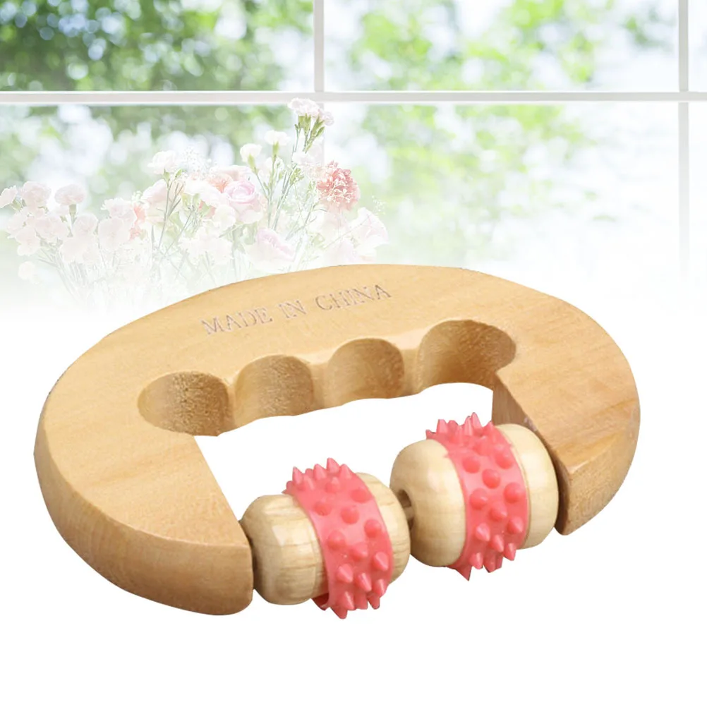 

1 шт. деревянный роликовый массажер для восстановления мышц тела, ручной для шеи, спины, ног, релаксации, облегчения боли, массажеров для тела для женщин и мужчин