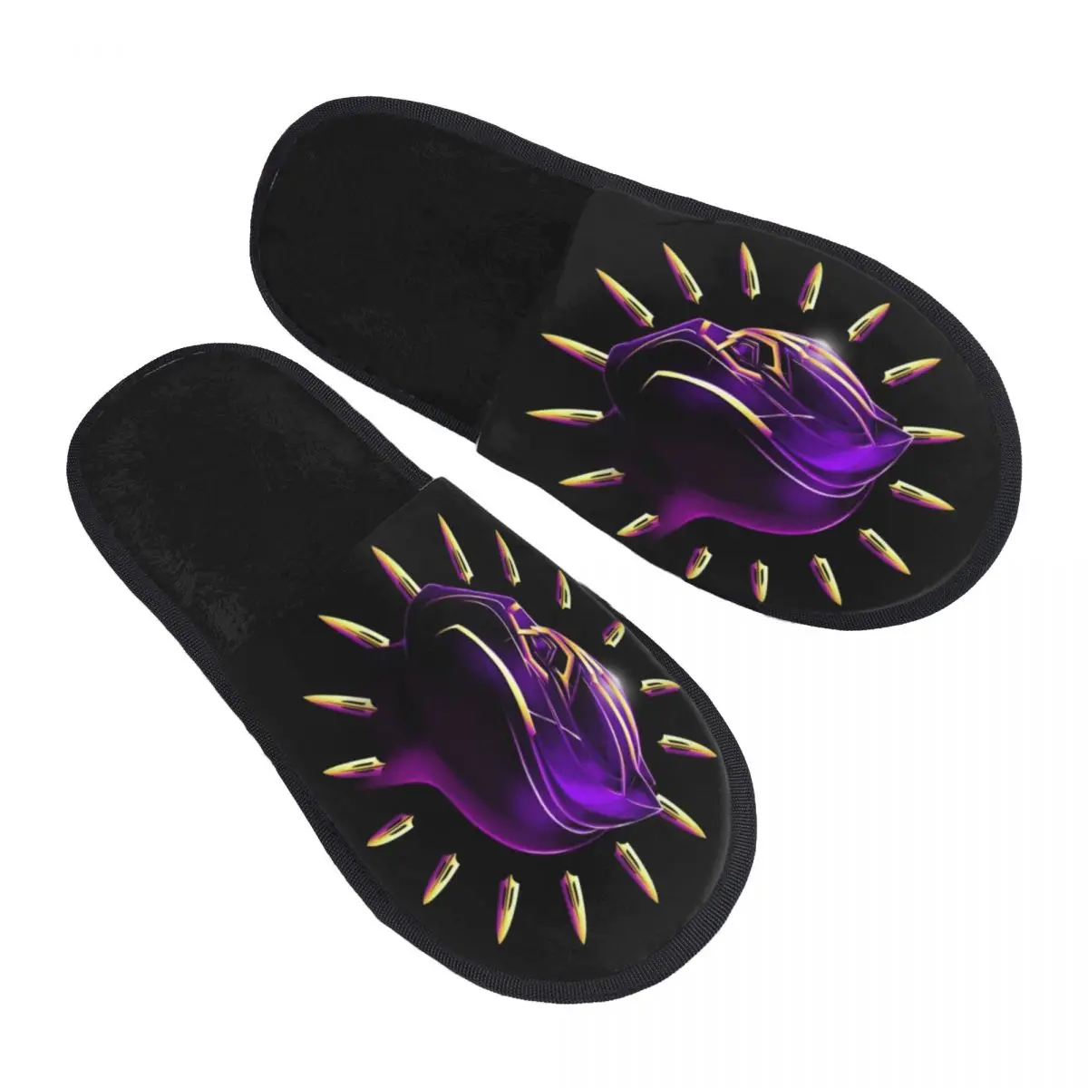 

Custom Black Panther Movie Memory Foam Slippers Women Comfy Warm House Slippers