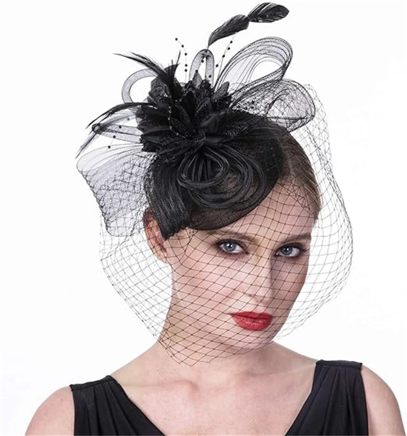 

Fascinators Hat for Women Girls Cocktail Tea Party Headband Flapper Headpiece Kentucky Derby Wedding Hat